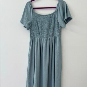 Wishlist Apparel Blue Smocked Dress